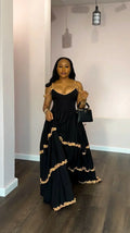Crepe Sling Maxi Dress